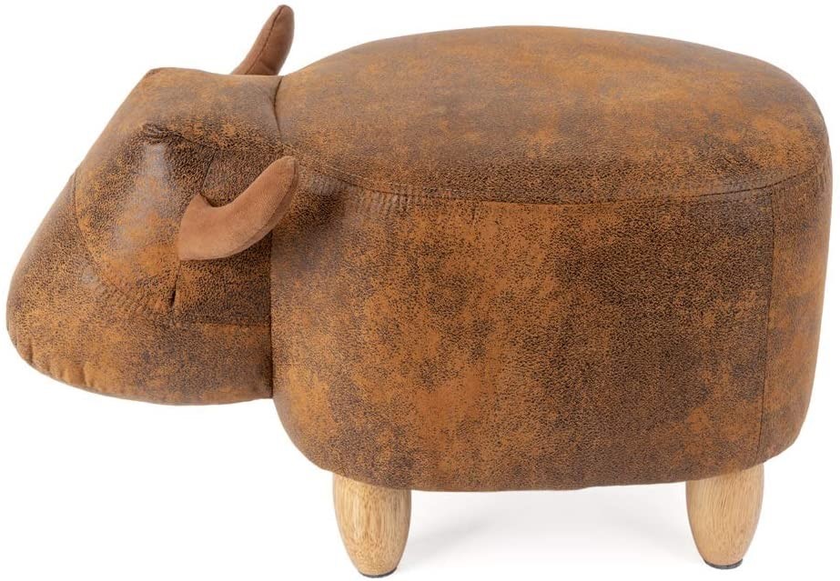 Acquista online Balvi Stool Pouf the Cow Brown faux leather with wooden legs code 26935 Balvi
